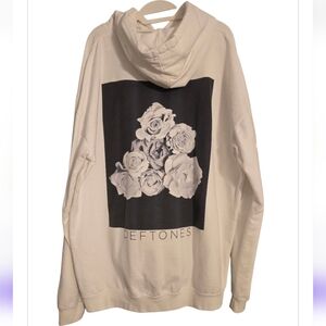 Deftones White Rose Graphic Hooded Sweatshirt Size 2X in EUC